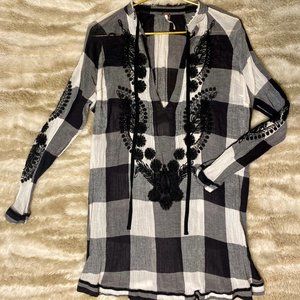 Free People Checkered Tunic